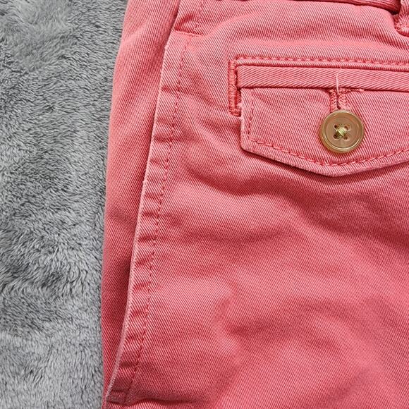 Banana Republic Shorts Womens 6 Pink Sun Blaze We Roll Up Chino Cuffed Preppy - Picture 2 of 14